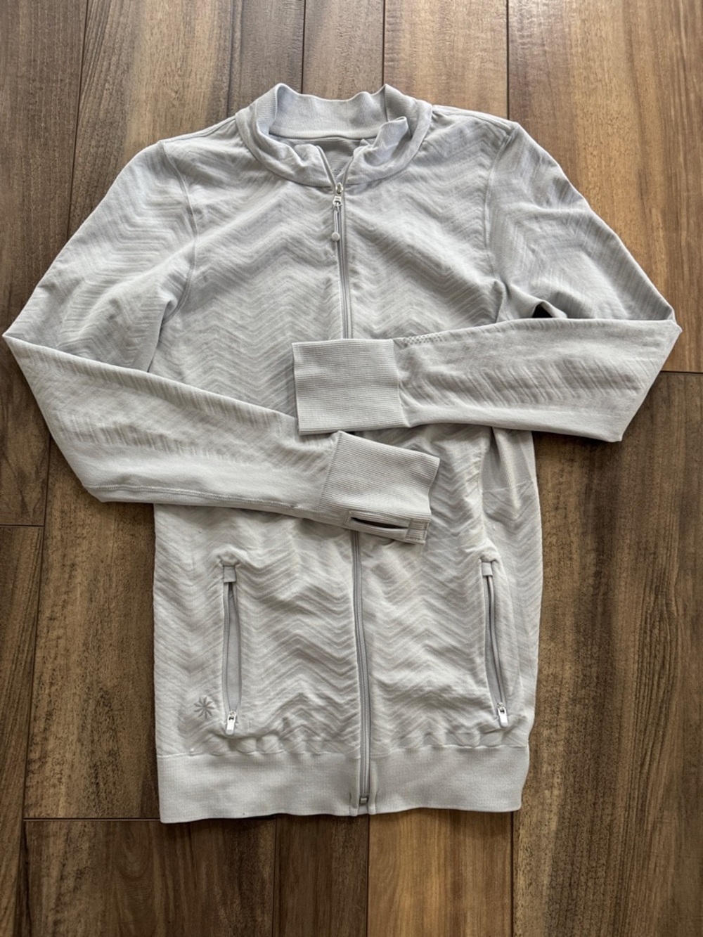 Athleta Light Gray Women's Zip-Up Jacket